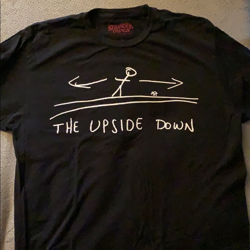 Stranger Things Upside Down drawing tee